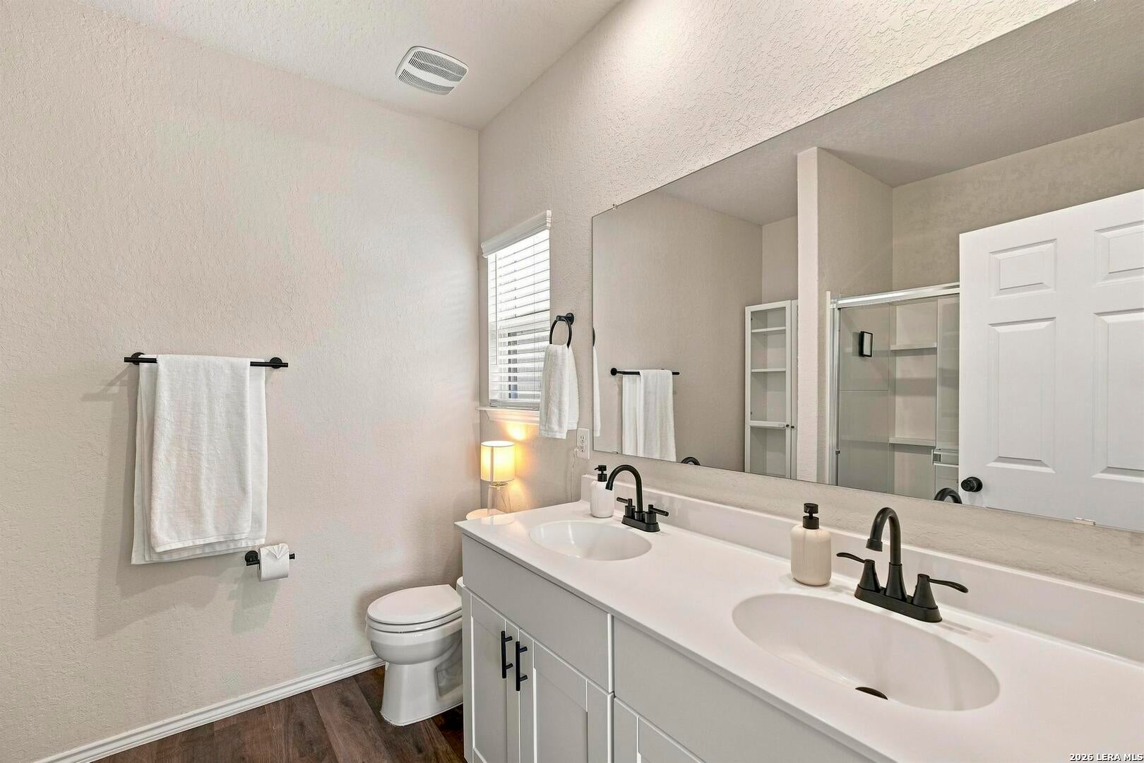 Primary bathroom with double vanity