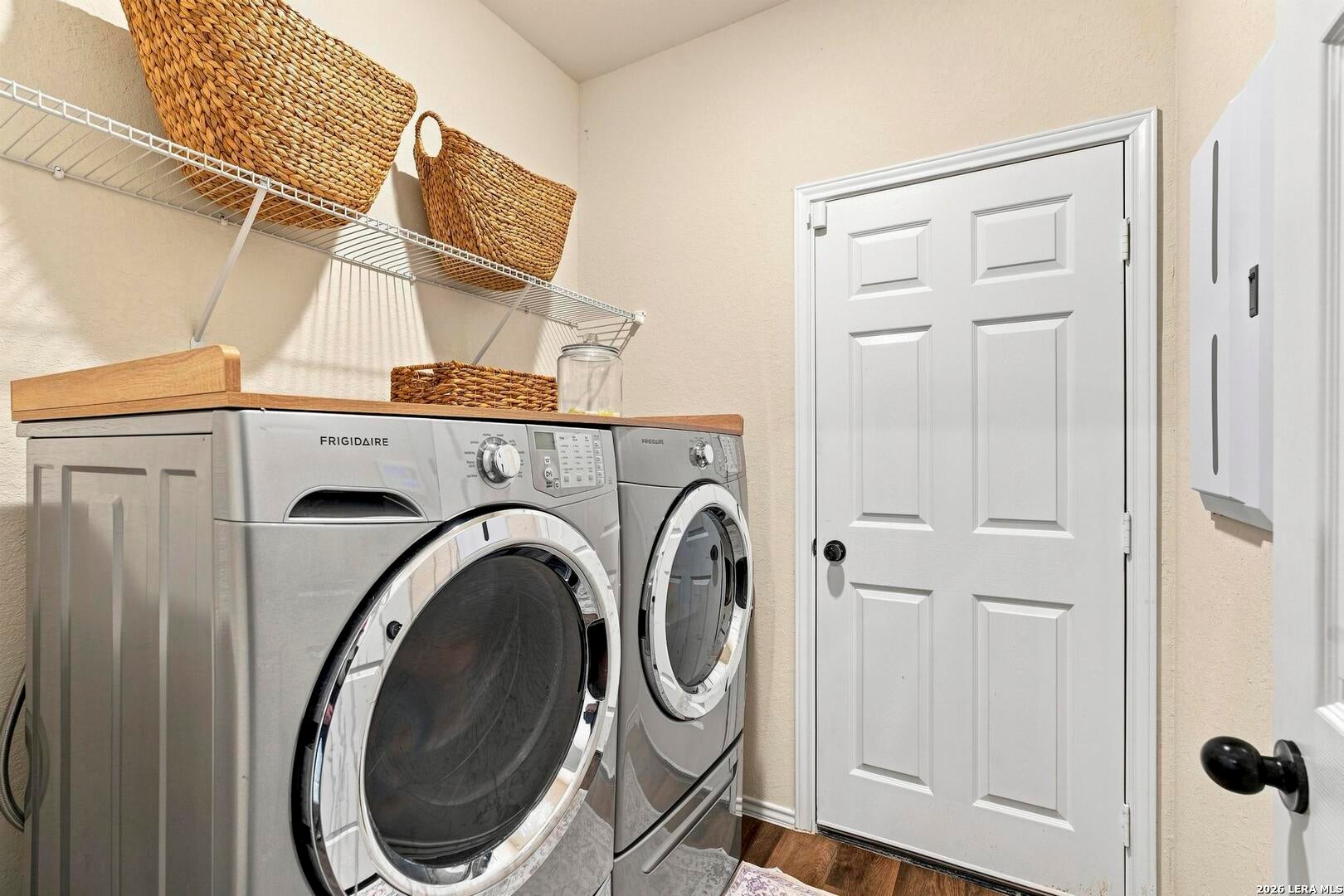 Laundry room with washer and dryer